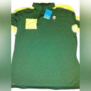 Columbia Green and Yellow Polo Shirt Athletic Style Size XL NWT